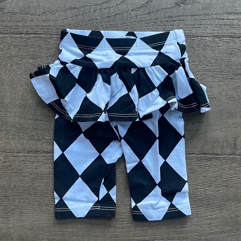 Joah Love Skirted Baby Leggings, Checkered, NWT, 6-12M